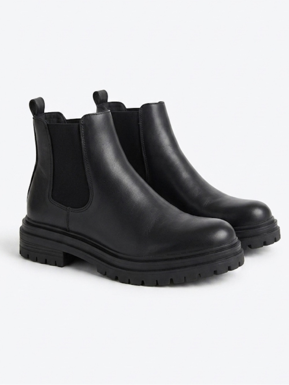 Steve Madden Billiee Black Leather Chelsea Boots